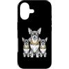 Cool 3 Hip Hop Trio Street Gold Chain Fu Custodia per iPhone 17 Chihuahua Dog Rap Old School Retro Streetwear anni '80 '90 Tre