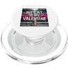 Tabby Kitten Lover PS My Cat Is My Valentine Tabby Street Graffiti Amante dei gatti PopSockets PopGrip per MagSafe
