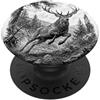 Artistic Wilderness Cervo selvatico disegnato in natura PopSockets PopGrip Adesivo