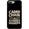 Grandpa Camping Campfire Camper Custodia per iPhone 7 Plus/8 Plus Sedia da campeggio Storie Nonno Camping fire