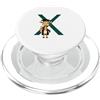 Timowo Studio Giraffa Diploma Lettera X Alfabeto Animale PopSockets PopGrip per MagSafe