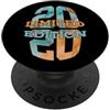 VINTAGE 2020 6th BIRTHDAY DESIGNS AND OU 6 ANNI EDIZIONE LIMITATA 2020 6° COMPLEANNO PopSockets PopGrip Adesivo