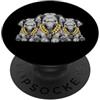 Cool 3 Hip Hop Trio Street Gold Chain Fu Elefante Rap Old School Retro Streetwear 80s 90s Tre PopSockets PopGrip Adesivo