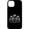 Cool 3 Hip Hop Trio Street Gold Chain Fu Custodia per iPhone 15 Plus Honey Badger Ratel Rap Old School, abbigliamento da strada retrò anni '80 e '90