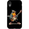 Rocking Robin Bird Outfit Custodia per iPhone XR Impressionante Robin Bird con chitarra elettrica per ragazzi e ragazze
