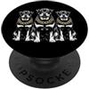 Cool 3 Hip Hop Trio Street Gold Chain Fu Rottweiler Rottie Rap Old School Retro Streetwear anni '80 '90 PopSockets PopGrip Adesivo