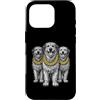 Cool 3 Hip Hop Trio Street Gold Chain Fu Custodia per iPhone 16 Pro Irish Wolfhound Dog Rap Old School Retro Streetwear anni '80 '90