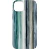 Mint Violet Designs Custodia per iPhone 14 Plus Design estetico a tema costiero grigio verde strisce