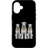 Cool 3 Hip Hop Trio Street Gold Chain Fu Custodia per iPhone 16 Irish Wolfhound Dog Rap Old School Retro Streetwear anni '80 '90