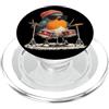 Rocking Robin Bird Outfit Drumming Robin Bird Costume con batteria e look fresco PopSockets PopGrip per MagSafe