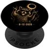 Eclipse Raccoon Party Co Eclissi divertente procione 12 agosto 2026 Selfie evento solare PopSockets PopGrip Adesivo