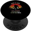 Funny Bigfoot Divertente Retrò Bigfoot Che Tiene Cartone Di Latte E Ritornare A Casa PopSockets PopGrip Adesivo