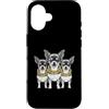 Cool 3 Hip Hop Trio Street Gold Chain Fu Custodia per iPhone 16 Chihuahua Dog Rap Old School Retro Streetwear anni '80 '90 Tre