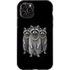 Cool 3 Hip Hop Trio Street Gold Chain Fu Custodia per iPhone 11 Pro Raccoon Trash Panda Rap Old School Retro Streetwear anni '80 e '90