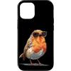 Robin Bird Outfit Custodia per iPhone 12/12 Pro Occhiali da sole per gli amanti di pettirossi e piume