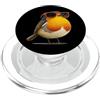 Robin Bird Outfit Grazioso uccello con occhiali per gli amanti di pettirossi e piume PopSockets PopGrip per MagSafe