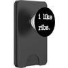 Minimalist BBQ Rib Barbecue Mi piace costole | Divertente BBQ Rib Barbecue Amante PopSockets PopWallet per MagSafe