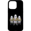 Cool 3 Hip Hop Trio Street Gold Chain Fu Custodia per iPhone 15 Pro Max Parrocchetto Uccello Budgie Rap Old School Retro Streetwear 80s 90s