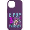 Girls Birthday Korean Kids K Pop Fan K-P Custodia per iPhone 14 K-Pop Principessa Età 3 Anni Compleanno Bambino