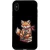 Cozy Reading Fox Book Lover Autumn Custodia per iPhone XS Max Cute Cozy Fox Lettura Libri Autunno Caffè