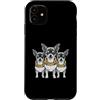 Cool 3 Hip Hop Trio Street Gold Chain Fu Custodia per iPhone 11 Chihuahua Dog Rap Old School Retro Streetwear anni '80 '90 Tre