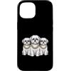 Cool 3 Hip Hop Trio Street Gold Chain Fu Custodia per iPhone 15 Shih Tzu Dog Rap Old School Retro Streetwear anni '80 '90 Tre