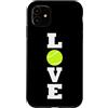 Tennis Player Sports Tees Custodia per iPhone 11 Tennis Verticale AMORE Giocatore di tennis o allenatore Pratica Sport
