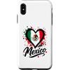 Mexico Travel Heart Co Custodia per iPhone XS Max I Love Mexico Vacation Travel Heart Flag design messicano