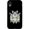 Cool 3 Hip Hop Trio Street Gold Chain Fu Custodia per iPhone XR Corgi Dog Rap Old School Retro Streetwear anni '80 '90 Tre