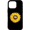Cool Sunflower Nature Floral Gift for Wo Custodia per iPhone 16 Pro Carino Bumblebee Girasole Ape Ape Floreale Amante dei Fiori