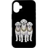 Cool 3 Hip Hop Trio Street Gold Chain Fu Custodia per iPhone 16 Plus Golden Retriever Rap Old School Retro Streetwear anni '80 e '90