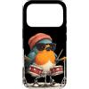 Rocking Robin Bird Outfit Custodia per iPhone 17 Pro Drumming Robin Bird Costume con batteria e look fresco