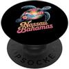 Nassau Sea Turtle Tropical Bahamas Vacat Arte costiera della tartaruga marina delle Bahamas di Nassau PopSockets PopGrip Adesivo