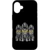 Cool 3 Hip Hop Trio Street Gold Chain Fu Custodia per iPhone 16 Plus Irish Setter Dog Rap Old School Retro Streetwear anni '80 '90