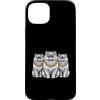 Cool 3 Hip Hop Trio Street Gold Chain Fu Custodia per iPhone 15 Plus Gatto persiano Rap Old School Retro Streetwear 80s 90s Tre