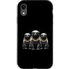 Cool 3 Hip Hop Trio Street Gold Chain Fu Custodia per iPhone XR Honey Badger Ratel Rap Old School, abbigliamento da strada retrò anni '80 e '90