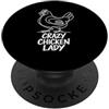 Pollo Pazzo Lady Flock Pollo Regalo di pollo con gregge di galline da cortile divertente PopSockets PopGrip Adesivo