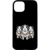 Cool 3 Hip Hop Trio Street Gold Chain Fu Custodia per iPhone 15 Plus Cavia Rap Old School Retro Streetwear 80s 90s Tre