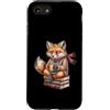 Cozy Reading Fox Book Lover Autumn Custodia per iPhone SE (2020) / 7/8 Cute Cozy Fox Lettura Libri Autunno Caffè