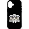 Cool 3 Hip Hop Trio Street Gold Chain Fu Custodia per iPhone 16 Shih Tzu Dog Rap Old School Retro Streetwear anni '80 '90 Tre