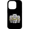 Cool 3 Hip Hop Trio Street Gold Chain Fu Custodia per iPhone 14 Pro Gatto persiano Rap Old School Retro Streetwear 80s 90s Tre