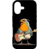 Rocking Robin Bird Outfit Custodia per iPhone 17 Costume da pettirosso canto con chitarra elettrica e piuma