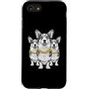 Cool 3 Hip Hop Trio Street Gold Chain Fu Custodia per iPhone SE (2020) / 7/8 Corgi Dog Rap Old School Retro Streetwear anni '80 '90 Tre