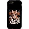 Cute Cow Funny Moood Swings Aesthetic Custodia per iPhone SE (2020) / 7/8 Moood Swings Carino Mucca Divertente Kawaii