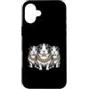 Cool 3 Hip Hop Trio Street Gold Chain Fu Custodia per iPhone 16 Plus Cavia Rap Old School Retro Streetwear 80s 90s Tre