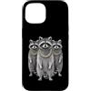 Cool 3 Hip Hop Trio Street Gold Chain Fu Custodia per iPhone 15 Raccoon Trash Panda Rap Old School Retro Streetwear anni '80 e '90