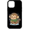 monkey winter banana cute animal winter Custodia per iPhone 12 mini Carino Scimmia Inverno con Banana