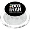 Woman Life Freedom Iran Unity For A Free Donna Vita Libertà Iran Unità per un Iran libero PopSockets PopGrip per MagSafe