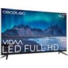 Cecotec Smart TV 40 - Televisore TV LED 40 Full HD - A5 Series ALF50040. Smart TV VIDAA, Dolby Audio, WiFi Integrato, Chromecast, 3 HDMI e 2 USB, Altoparlanti 16W