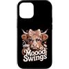 Cute Cow Funny Moood Swings Aesthetic Custodia per iPhone 12/12 Pro Moood Swings Carino Mucca Divertente Kawaii